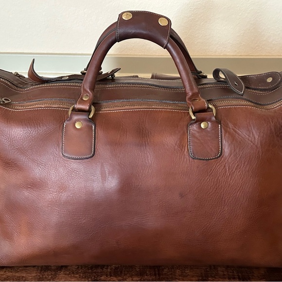 Ghurka Express No. 2 Leather Duffel Bag Marley Hodgson Chestnut Brown Vintage US - Picture 5 of 11